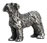 Dog statuette, Pewter