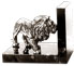 Bookend - lion, grey and black