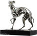 Taschenuhrenständer - Windhund  auf Marmor, cm 14x7x h 12