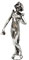 Statuette - woman with letter, grey