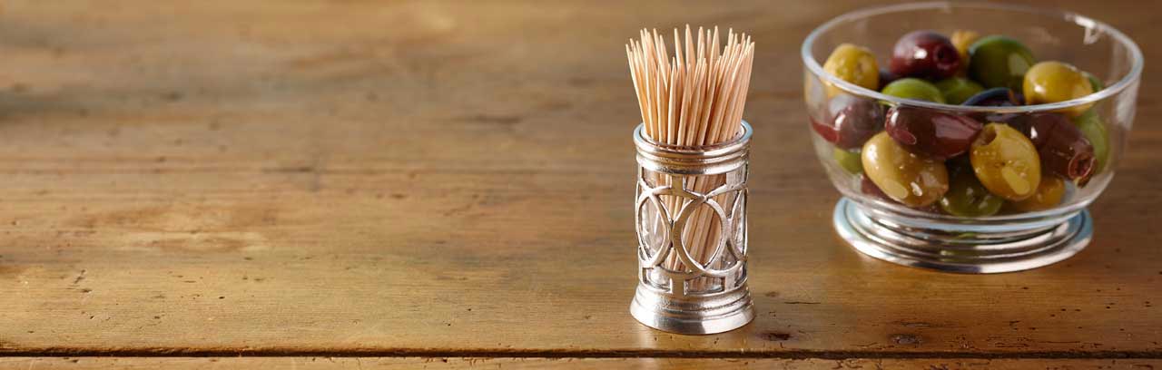 toothpick and cocktail stick holders made in Italy