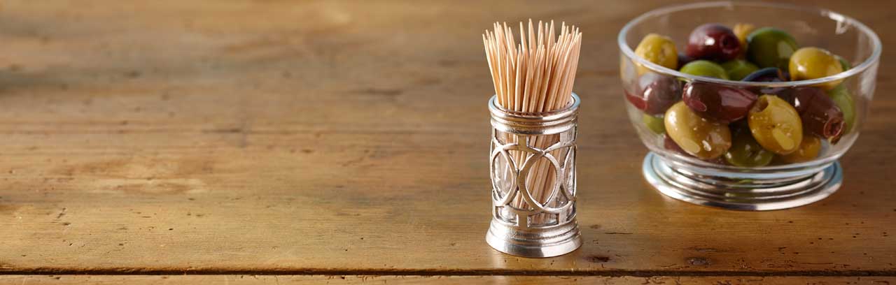 toothpick and cocktail stick holders made in Italy