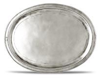 oval incised tray   cm 38x28