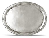 oval incised tray   cm 29x22