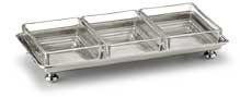 crudites tray with glass