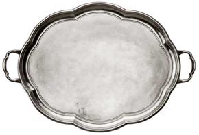 oval tray with handles