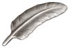 feather pewter paperweight