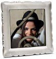 square picture frame, med.   cm 13,5x13,5 - photo format 10x10