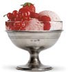 footed Ice cream cup with glass