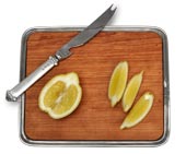 vassoio da bar con coltello