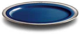 oval serving platter - blue
