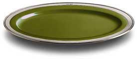 oval serving platter - green