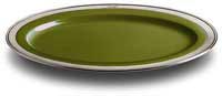 platou oval verde   cm 37x27