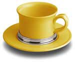tea cup with saucer - gold