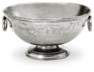 engraved, deep, footed bowl