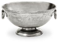 engraved, deep, footed bowl   cm Ø 32 x h 16.5