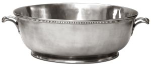 Beaded Footed Oval Basin