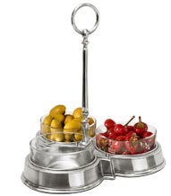 crudité set TRIO  cm 26 x 26 x h 28