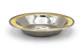 soup/pasta bowl with gold finish