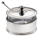 pot à confiture avec cuillère   cm Ø 11 x h 9