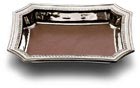 pocket change tray with leather insert
