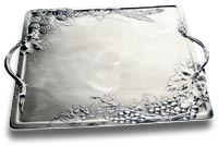 rectangular tray w/grapes and hops   cm 38x27