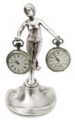 pocket watch stand - lady with outstreched arms