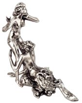 erotic sculpture - standing woman with devil