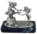 couple of craftsman angels on marmle base (Engrave personalized)