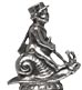 postman on snail statuette   cm h 3,8