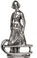 statuette - lady on sled figurine