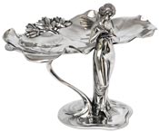 jewelry stand tray - fairy hand holding and caressing a bird
