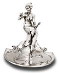 jewelry holder tray - sitting lady and cyclamens