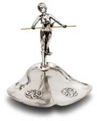 jewellery stand tray - young girl with two birds - 247