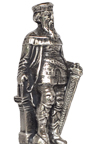 Man with sword figurine