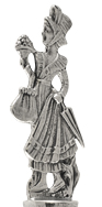 Walking woman statuette