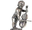 Statuette - Putte Bassgeigenspieler