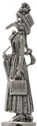 Statuetta - donna con ombrello (e becco)