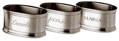 personalized oval napkin ring