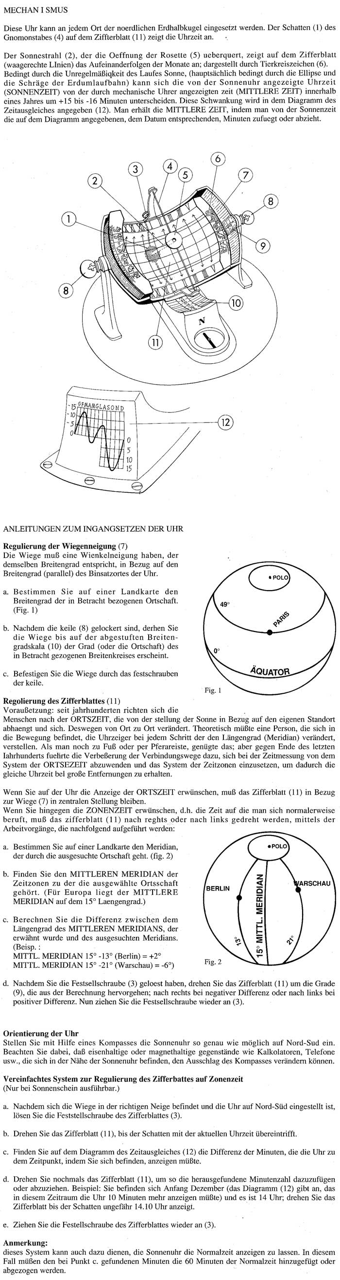 DIE UNIVERSALE SONNENHUR MECHANISMUS