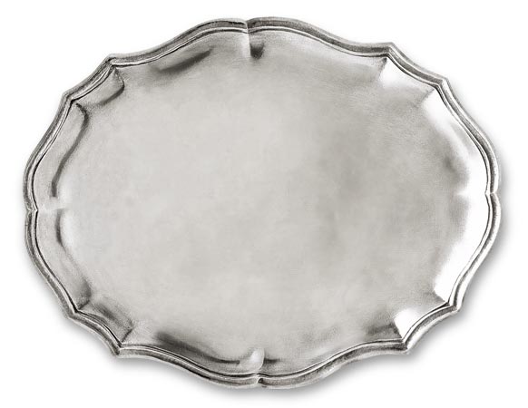 Tray, grey, Pewter, cm 25x19