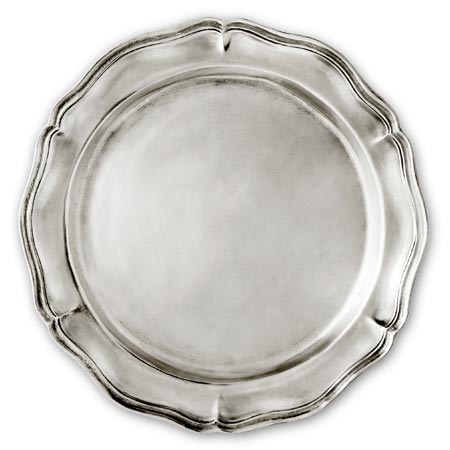 Assiette à pain, gris, étain, cm Ø 17