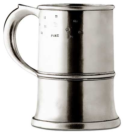 Pint tankard, grey, Pewter, cm h 12