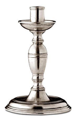 Candlestick, grey, Pewter, cm h 16