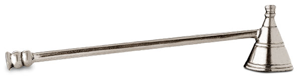 Candle snuffer, straight, grey, Pewter, cm 21