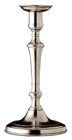 Candlestick, grey, Pewter, cm h 25