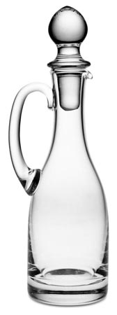 Oil and vinegar glass bottle with handle, , lead-free Crystal glass, cm h 16,5