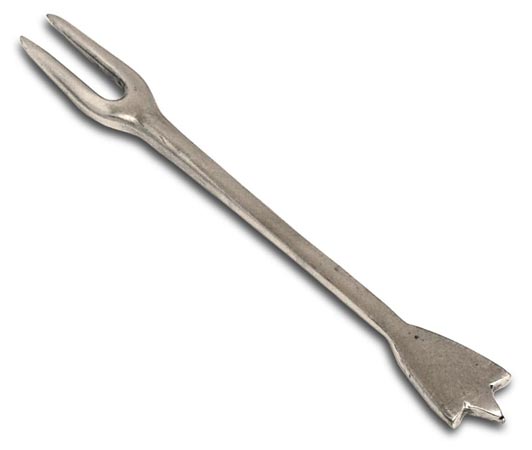 Olive fork, grey, Pewter, cm 11,5