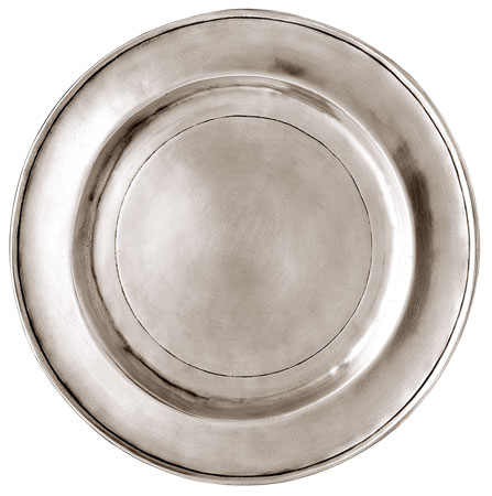 Assiette, gris, étain, cm Ø 25