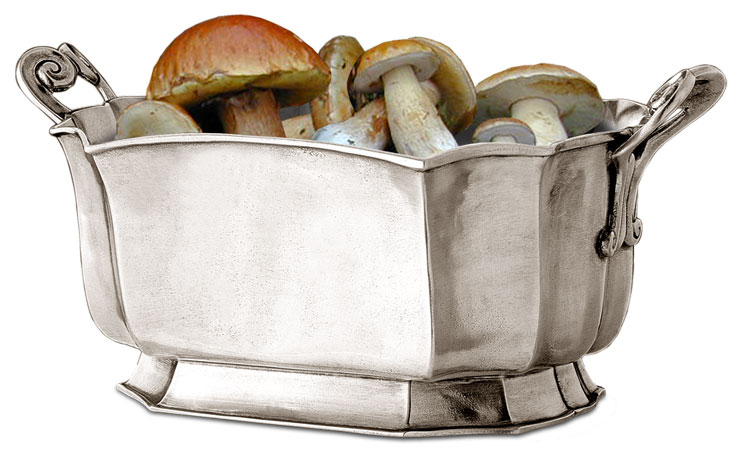 Mushroom bowl, grey, Pewter, cm 23x18x11